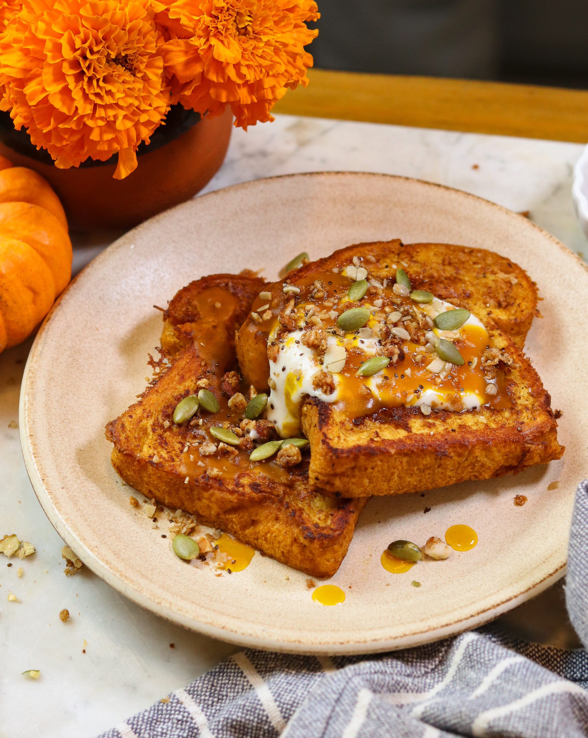 Pumpkin French Toast- Vegan and Gluten-Free * Bakery on Main